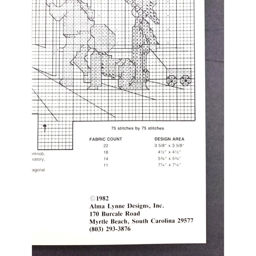 Vintage Alma Lynne Potties In Pastels VI Cross Stitch Pattern Leaflet 1982 Craft - Picture 3 of 3